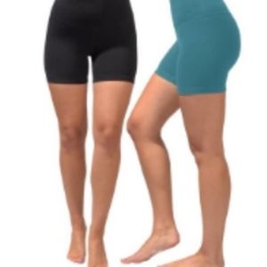 NWT Yogalicious Lux 2 Pack High Rise Shorts